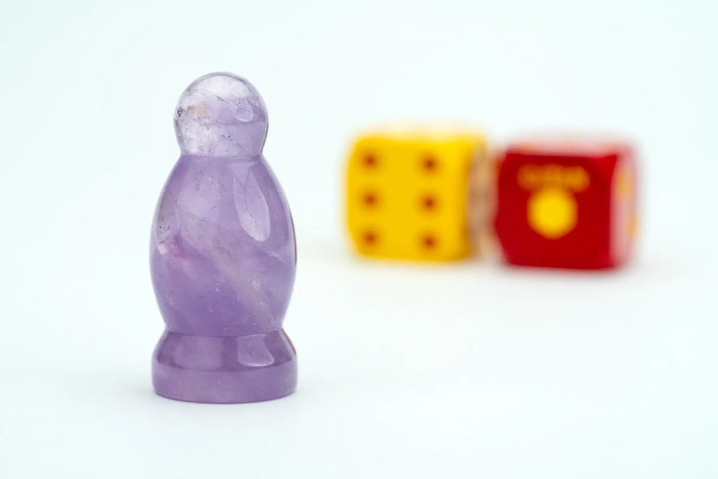 Catan Official Premium Robber & Metal Dice Set- Amethyst