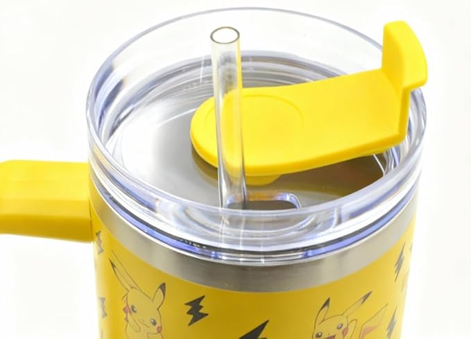 Pokemon Pikachu Insulated Stainless Steel Mug 1200ml with Handle & Straw