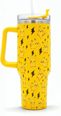 Pokemon Pikachu Insulated Stainless Steel Mug 1200ml with Handle & Straw