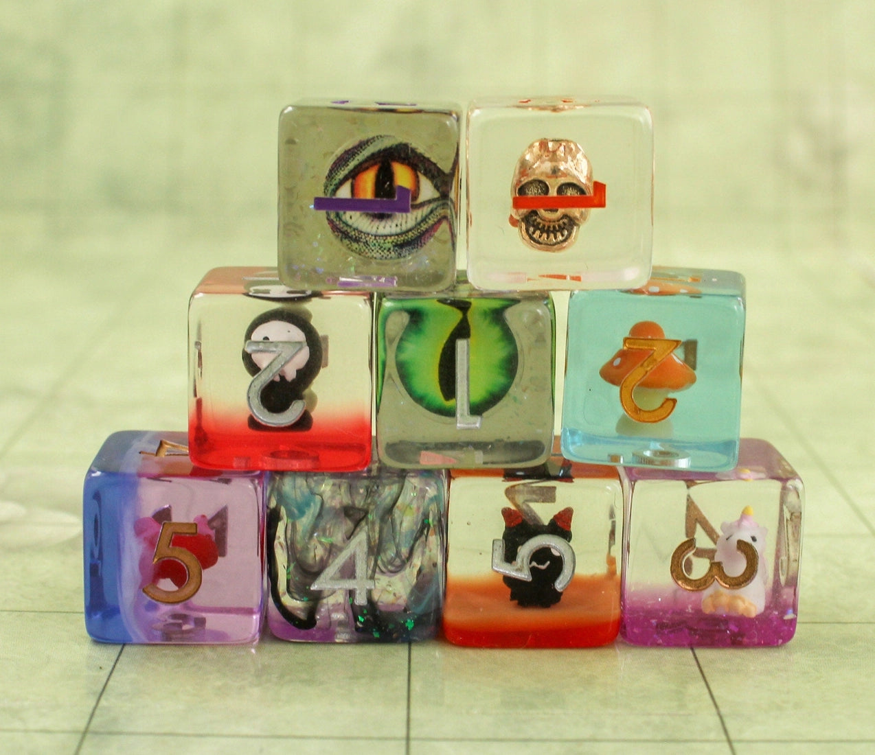 Filled/Inclusion Mystery Dice Sets