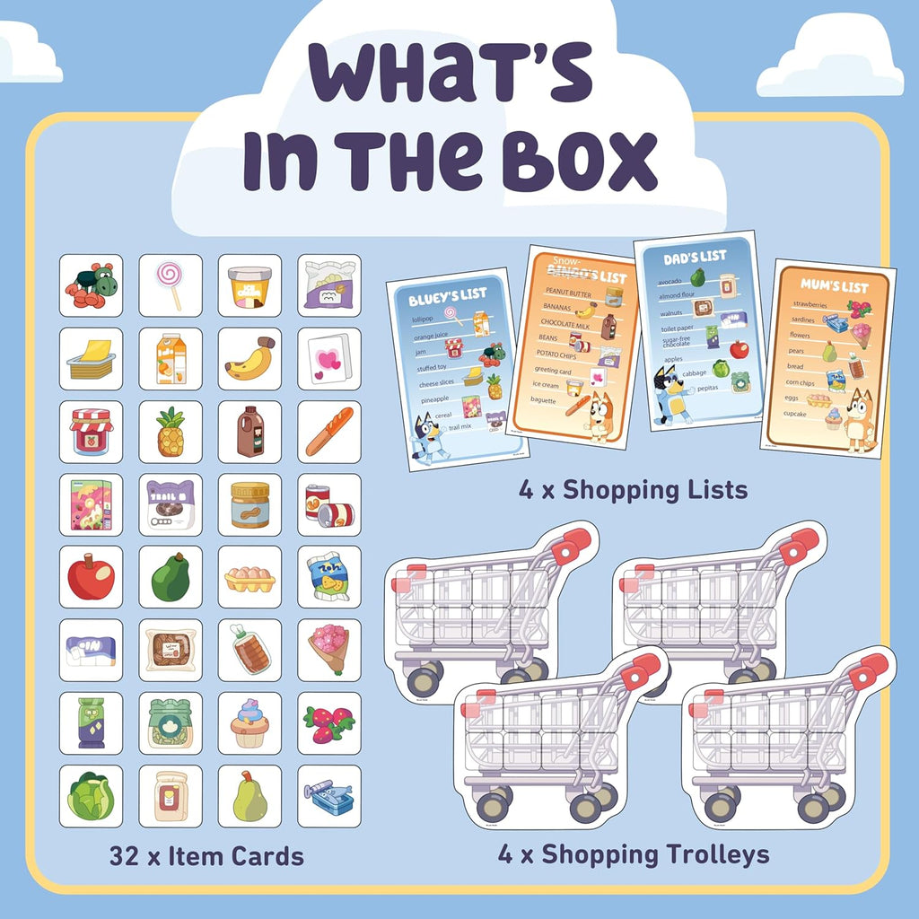 Official Bluey Shopping List Game, Memory and Matching Game