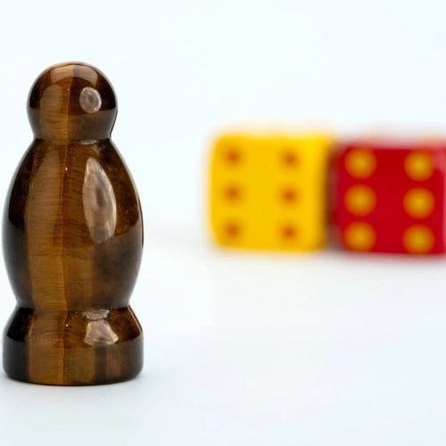 Catan Official Premium Robber & Metal Dice Set- Tiger's Eye